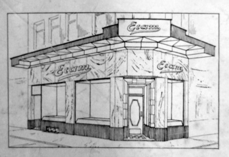 Etam, Kleerkopersstraat 1,  Brussel, uitstalraam (© Fondation CIVA Stichting/AAM, Brussels /Paul Hamesse)