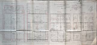 Rue Josaphat 247-253, Schaerbeek, plans des niveaux, ACS/Urb. 154-247-253 (1907).