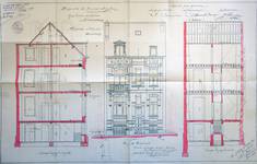 Victor Lefèvrestraat 55, Schaarbeek, opstand, langs- en dwarsdoorsneden, GAS/DS 279-55 (1909).