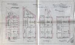 Chaussée de Haecht 384, Schaerbeek, plans des cinq niveaux, ACS/Urb. 125-384 (1908).