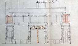 Josaphatstraat 247-253, Schaarbeek, ontwerp wijziging van de winkel, ontworpen staat, GAS/DS 154-247-253 (1936).