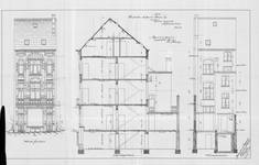 Chaussée de Louvain 235, Saint-Josse-ten-Noode, élévations avant et arrière et coupe longitudinale, ACSJ/Urb. 6050 (1901).