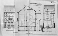 Saint-Quentinstraat 30, Brussel Uitbreiding Oost, opstanden en langsdoorsnede, SAB/OW 21435 (1899).