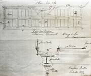 Avenue de la Brabançonne 82, Schaerbeek, croquis de la marquise, ACS/Urb. 26-82 (1908).