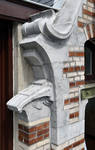 Rue Saint-Quentin 32, Bruxelles Extension Est, détail du pignon (© APEB, photo 2016).