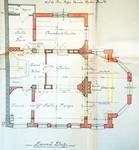 Azalealaan 8-9, Schaarbeek, ontwerp voor wijzigingen in 1921, grondplan tweede verdieping, architect R. Serrure, GAS/DS 20-8-9 (1921).