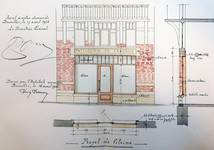 Avenue des Azalées 8-9, Schaerbeek, projet de vitrine, ACS/Urb. 20-8-9 (1922).