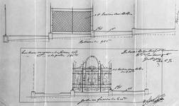 Boulevard Lambermont 150, Schaerbeek, projet des grilles du jardinet, ACS/Urb. 164-150 (1910).