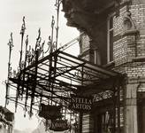 Avenue Louis Bertrand 63-65, Schaerbeek, marquise (<i>III architectes schaerbeekois. Maîtres de l’Art nouveau. Frans Hemelsoet, Henri Jacobs, Gustave Strauven</i>, CRHU, Schaerbeek, 1993, s.p.).