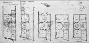 Boulevard Clovis 85-87, Bruxelles Extension Est, second projet, plans des cinq niveaux, AVB/TP 25399 (1900).