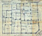 Rue Josaphat 271-273, 275-277 et avenue Louis Bertrand 53-61, Schaerbeek, plan des rez-de-chaussée, ACS/Urb. 176-55-61 (1906).
