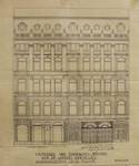 Mutuelle des syndicats réunis, Rue de Laeken 35-37, Bruxelles, projet non retenu, élévation de la façade avant (© Fondation CIVA Stichting/AAM, Brussels /Paul Hamesse)