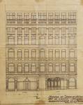 Mutuelle des syndicats réunis, Rue de Laeken 35-37, Bruxelles, élévation de la façade avant, AVB/TP 31713 (1923)