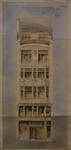 Hôtel Leefson, Rue de l'Ecuyer 47, Bruxelles, élévation de la façade avant (© Fondation CIVA Stichting/AAM, Brussels /Paul Hamesse)
