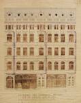 Mutuelle des syndicats réunis, Rue de Laeken 35-37, Bruxelles, projet non retenu, élévation de la façade avant (© Fondation CIVA Stichting/AAM, Brussels /Paul Hamesse)
